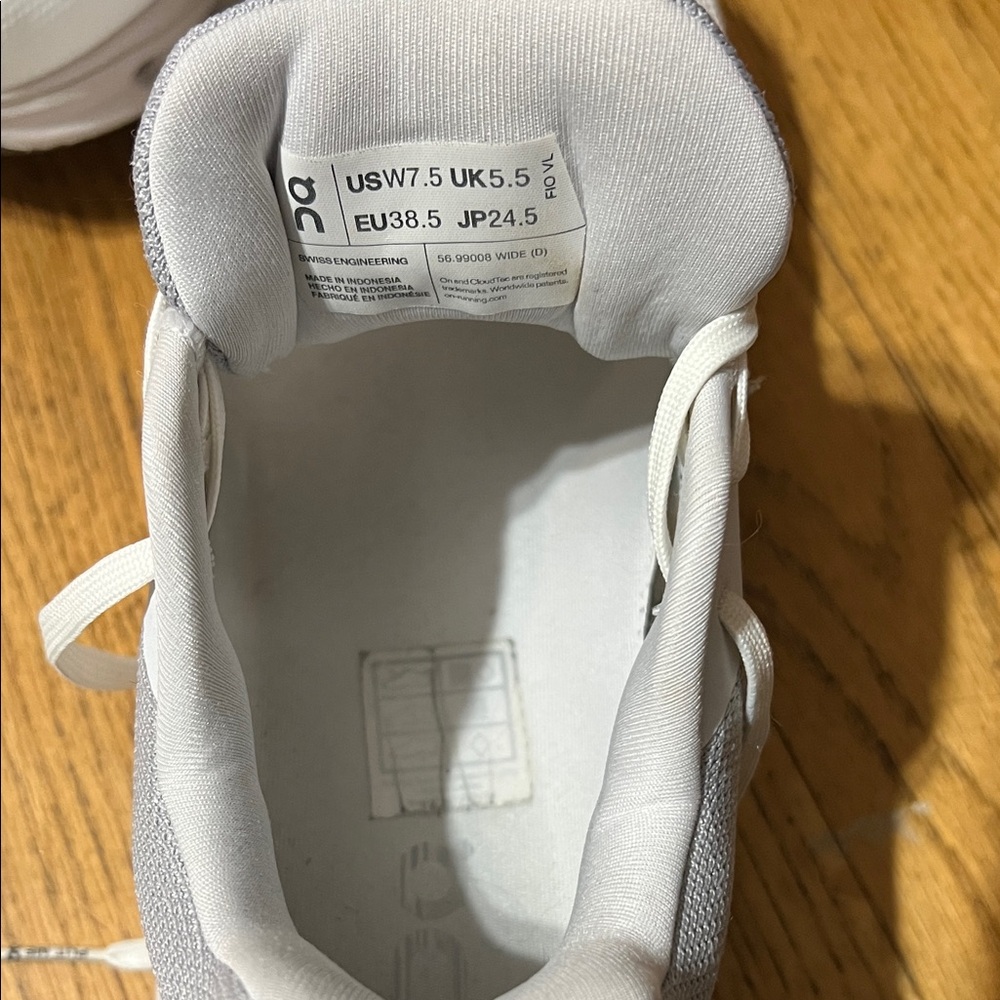 On Cloudrunner Woman’s White/Light Gray Running Shoes - Picture 3 of 7